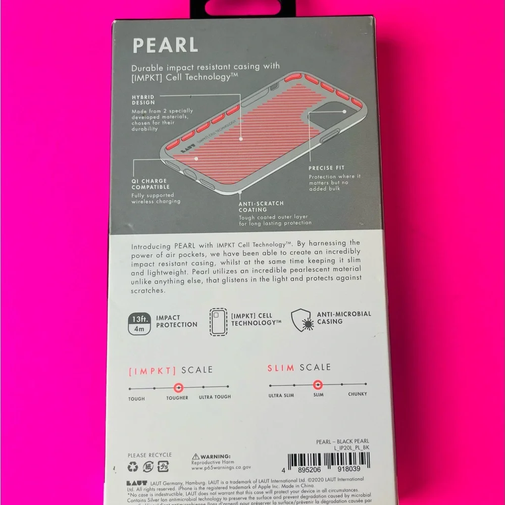 Laut iPhone 12 Pro Max Pearl Impact & Antimicrobial Protection Case